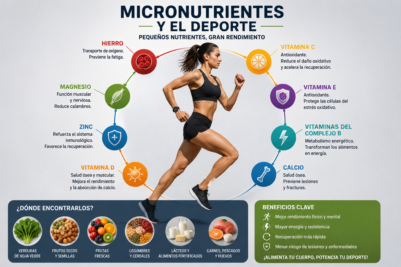 La importancia De Los micronutrientes: Hierro, Calcio, Vitamina D y Magnesio